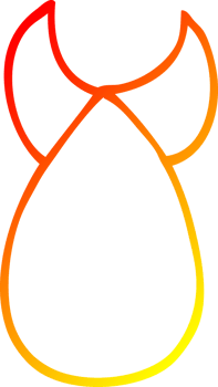 warm gradient line drawing of a cartoon atomic bomb png