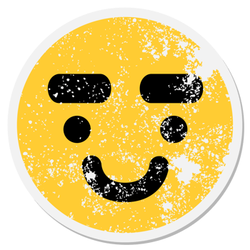 expressive eyebrow face circular sticker png