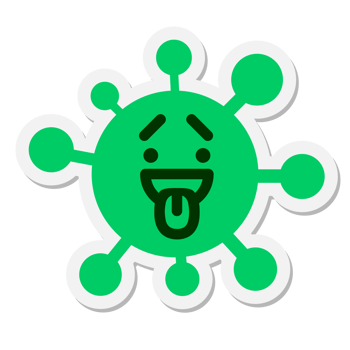 nervous laughing virus sticker png