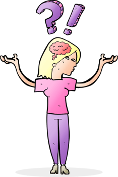 cartoon woman asking question png