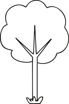 line drawing quirky cartoon tree png