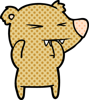 angry bear cartoon png