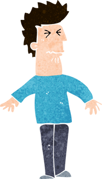 cartoon stressed man png