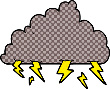 cartoon thundercloud drawing png