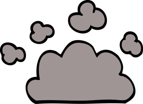 cartoon doodle weather cloud png