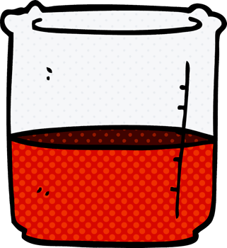 cartoon doodle beaker of blood png