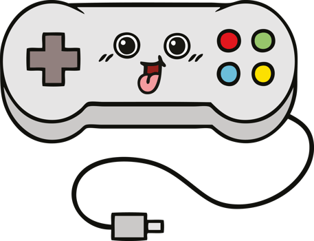 cute cartoon of a game controller png