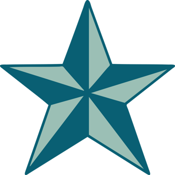 iconic tattoo style image of a star png