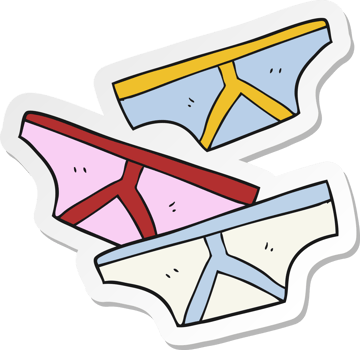 sticker of a cartoon underpants png