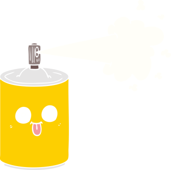 flat color style cartoon aerosol spray can png