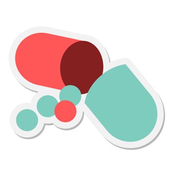 antibiotic capsule sticker png