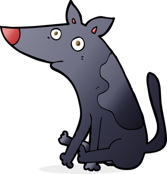 cartoon dog drawing png