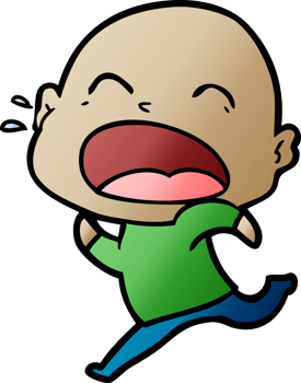 cartoon shouting bald man png