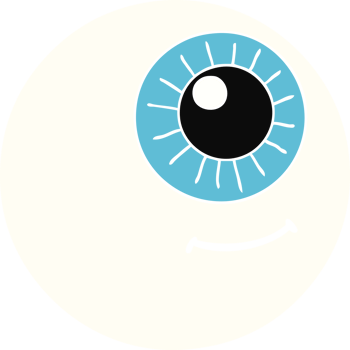 flat color style cartoon eyeball png