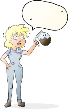 too much coffee  hand drawn speech bubble cartoon png
