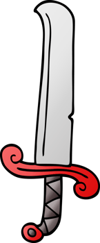 cartoon doodle long sword png