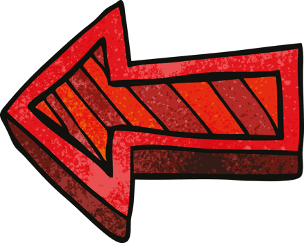 cartoon doodle directing arrow png