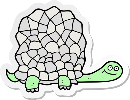 sticker of a cartoon tortoise png