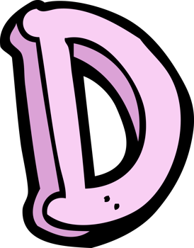cartoon letter D png