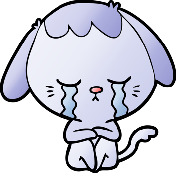cartoon crying dog png