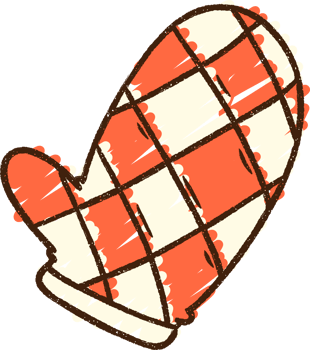 Oven Mitten Chalk Drawing png