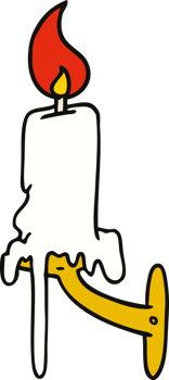 hand drawn cartoon doodle of a candle stick png