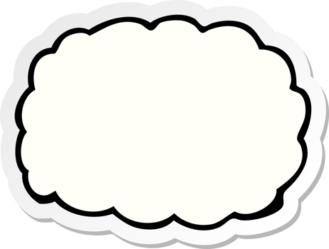 sticker of a cartoon cloud symbol png