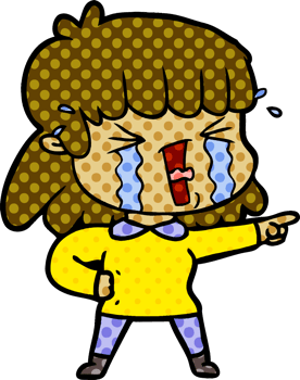 cartoon woman in tears png