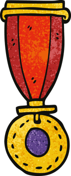 cartoon doodle medal png