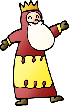 cartoon doodle wise king png