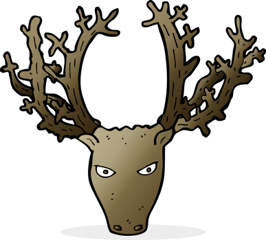 cartoon stag head png