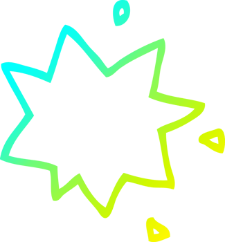 cold gradient line drawing of a cartoon bang png