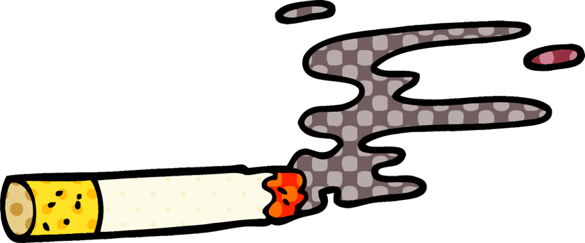 cartoon doodle cigarette png
