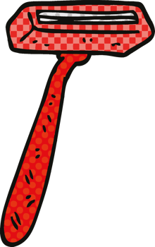 comic book style cartoon disposable razor png