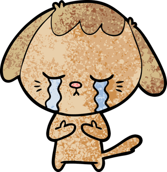 cartoon crying dog png