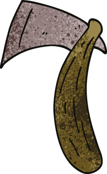 cartoon doodle viking axe png