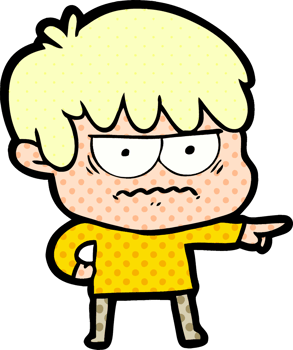annoyed cartoon boy png