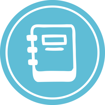 note book circular icon symbol png