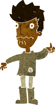 cartoon nervous man giving thumbs up symbol png