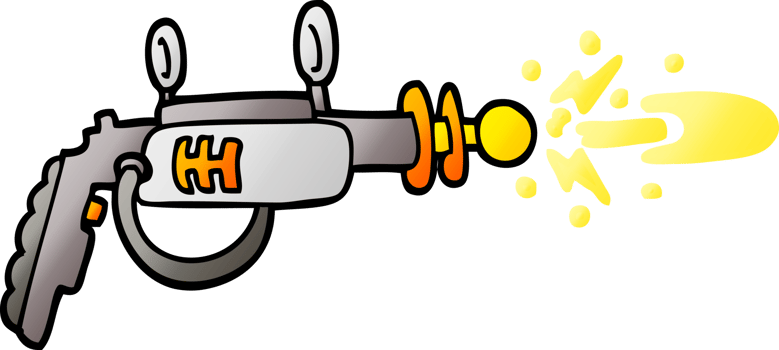 gradient illustration cartoon ray gun png