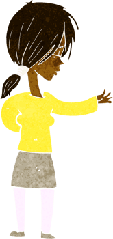 cartoon woman gesturing png