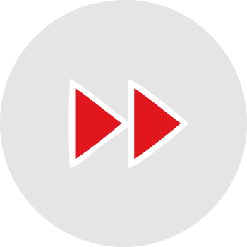 flat color retro cartoon of a fast forward button png