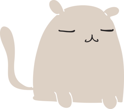 hand drawn quirky cartoon cat png