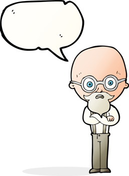 cartoon annoyed old man with speech bubble png