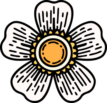 tattoo in traditional style of a flower png