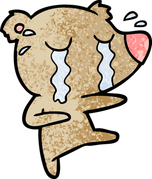 cartoon crying bear png