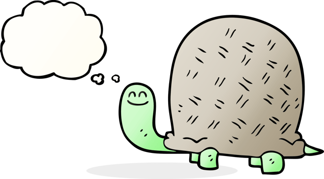 hand drawn thought bubble cartoon tortoise png