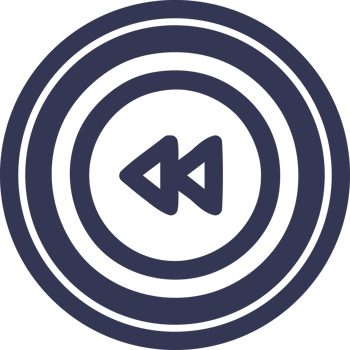 rewind button circular icon symbol png