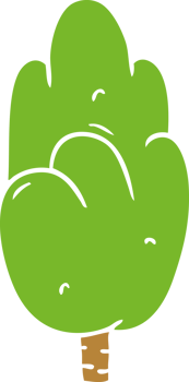 hand drawn cartoon doodle single green tree png