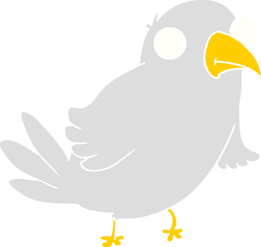 flat color style cartoon bird png